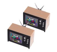 FUNNETOYU Scale Realistic Fake TV Model DIY Kit for Small Dollhouse Decor and Creative Family Activity