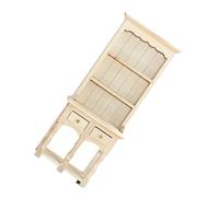 FUNNETOYU Scale Small Wooden Dollhouse Furniture for DIY Decoration Tiny House Storage Cupboard with Two Doors and Drawers for Bedroom and Living Miniature House Interior