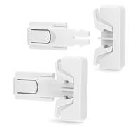 FUNNETOYU Serrure de Réfrigérateur Blanche 2 Pièces en Abs Adhésif Auto-adhésif pour Verrouillage Sécurisé des Meubles et Congélateurs Protection Garçon et Filles