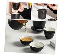 FUNNETOYU Service à Thé Portable Céramique Ensemble Théière et Tasses Design Minimaliste pour Voyage Maison et Bureau Cadeau pour Amateurs de Thé