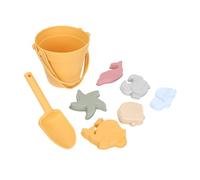 FUNNETOYU Set de Jouets de Plage pour Garçon Fille avec Seau et Accessoires Silicone Jouets de Sable Résistants et Colorés pour Jeu Créatif Extérieur