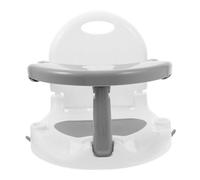 FUNNETOYU Siège de Bain Garçon Fille Gris avec Dossier et Ventouses Antidérapantes Support Confortable pour Bassin Adapté Mois Aide Pratique pour Bain Garçon Fille