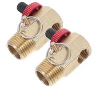 FUNNETOYU soupape de sécurité du compresseur d'air vanne de sécurité d'arrêt 1/2 x 1/4 NPT laiton 2pcs pour réservoir d'air portable et tube de gonflage à vapeur