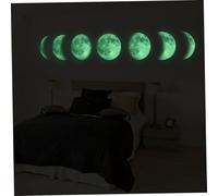 FUNNETOYU Sticker Mural Fluorescent Phases de Lune Décor Mural Phosphorescent pour Chambre et Salon Autocollant Luminescent pour Plafond Surface Décoration Personnalisable