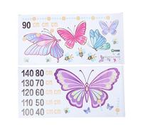 FUNNETOYU Sticker Toise de Croissance Garçon et Filles 2 Pcs, Autocollant Mural Coloré, Tableau de Taille Bébé Amovible, Décoration Chambre Bébé ou Jardin D’garçon et Filles, Mesure Facile