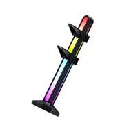 FUNNETOYU Support de Carte Graphique Réglable Argb Noir Équerre de Fixation Renforcée Anti-Affaissement pour Boîtier PC Matériel Informatique Éclairage Synchronisable d-RGB