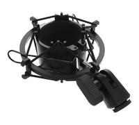 FUNNETOYU Support de microphone à condensateur en métal noir avec cage à électrochocs et rotation multi-angle pour streaming en direct et enregistrement musical