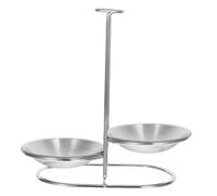 FUNNETOYU Support Porte Cuillères Inox avec Égouttoir et Plateau Rangement Vertical Robuste pour Ustensiles de Cuisine Repose Cuillère Pratique pour Table et Plan de Travail