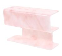 FUNNETOYU Support Porte-Pince à Cils Léger en Plastique Rose, Organiseur Compact pour Extensions de Cils, Présentoir Pratique pour Salon et Usage Quotidien