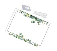 FUNNETOYU Tableau Mémo Suspendu Acrylique Transparent Panneau Écriture Effaçable pour Bureau et Maison Design Moderne Compact et Support Stable Pratique