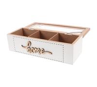 FUNNETOYU Tea Bag Box Organizer Nordic Vintage Wooden Storage Box With Lid Moisture-resistant Tea Bag Holder For Kitchen Cabinet And Party Decoration