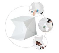 FUNNETOYU Tente Cube D’Éclairage Pliable 20 CM Lumières LED Intégrées Mini Boîte Photo Portable en EVA Kit Fond Photo 2 Couleurs pour Studio et Prise de Vue Produit