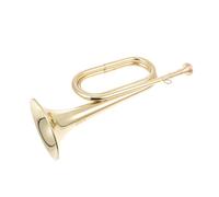 FUNNETOYU Trompette en Laiton Doré C, Instrument D’Apprentissage pour Étudiants et Garçon et Filles, Trompette Militaire Légère et Compacte pour Orchestre Scolaire et Scène Éducative