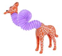 FUNNETOYU Tube Pop Tube Girafe Extensible Sensoriel en Plastique Souple Coloré Anti-Stress Interactif pour Fête et Relaxation Présent Garçon et Filles Original et Couleur Aléatoire