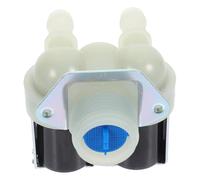 FUNNETOYU Vanne D'arrivée D'eau Pour Lave-linge, Vanne De Remplissage Double Tête En Nylon Solide, Pièce Détachée Compatible Machine à Laver Automatique, Accessoire Électrovanne Pour Salle De Bain