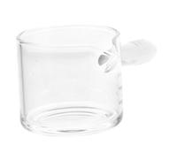 FUNNETOYU Verre Doseur Café Verre Transparent avec Bec Verseur et Manche Pichet à Lait et Tasse à Espresso pour Usage Domestique des et Ingrédients