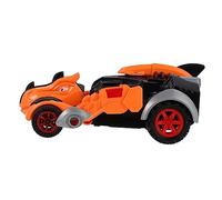 FUNNETOYU Voiture Dinosaure Inertielle Orange Transformable Traction Manuelle Garçon Fille Renforcé Aux Chocs Développement Motricité et Relation Parent Garçon Fille