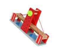 FUNNETOYU Wooden Train Track Bridge DIY Toy Set Compatible with Thomas Wooden Rail Trains Creative Construction Kit for
