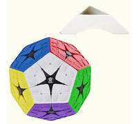 FunnGoo YuXin HuangLong 4x4 Dodécaèdre 12 Surface Gigaminx Megaminx 4x12 Cube de puzzle magique (sans autocollant) (Édition Positionnement M)