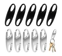 Funngy Fermetures Éclair,10 PCS Cadenas Anti-Vol pour Sac à Dos Clips de Sécurité Réutilisables pour Fermetures Éclair Remplacement de Tirette Durable pour Camping Randonnée Voyage