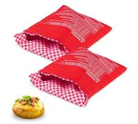Funngy Sac Pomme de Terre,2 PCS Sac de Cuisson de Pommes de Terre au Micro-Ondes Lavable et Réutilisable Sac de Cuisson Micro Pomme de Terre Express Sachet pour Pommes de Terre Maïs Patates Douces