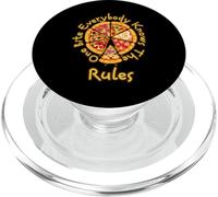 Funny 1 One Bite Everybody Knows Rules Amateur de Pizza PopSockets PopGrip pour MagSafe