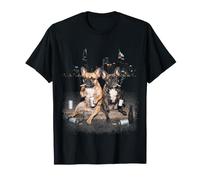 Funny 2 Bouledogue français fumant Buvant de la bière Meme T-Shirt