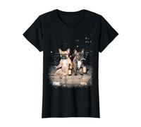 Funny 2 Bouledogue français fumant Buvant de la bière Meme T-Shirt Graphique avec Valeur