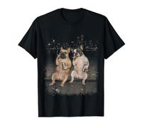 Funny 2 Bouledogue français fumant Buvant de la bière Meme T-Shirt Graphique avec Valeur