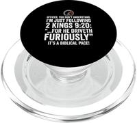 Funny 2 Kings 9 2.0 Driver Bible Pace Faith PopSockets PopGrip pour MagSafe