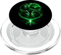 Funny 3 Howling Bigfoot at The Forest Green Moon Vintage PopSockets PopGrip pour MagSafe