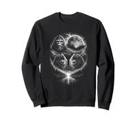 Funny 3 Howling Bigfoot Face At The Forest Pleine Lune Vintage Sweatshirt