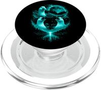Funny 3 Howling Silly Goose At The Ice Blue Full Moon Men PopSockets PopGrip pour MagSafe