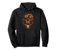 Funny 3 Hurlant Bigfoot At The Forest Red Full Moon Vintage Sweat à Capuche