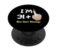 Funny 32 Year Old Birthday Gag Novelty for Him Or Her PopSockets PopGrip Adhésif