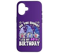 Funny 40th Birthday for Mommy Did You GNOME Its My Birthday Coque pour iPhone 16