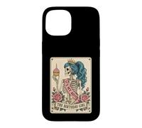Funny 40th Birthday Skeleton Tarot Card Retro Gothic Graphic Coque pour iPhone 15