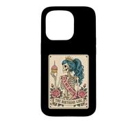 Funny 40th Birthday Skeleton Tarot Card Retro Gothic Graphic Coque pour iPhone 15 Pro