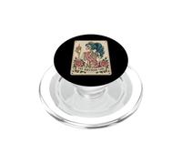 Funny 40th Birthday Skeleton Tarot Card Retro Gothic Graphic PopSockets PopGrip pour MagSafe