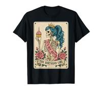 Funny 40th Birthday Skeleton Tarot Card Retro Gothic Graphic T-Shirt Graphique avec Valeur