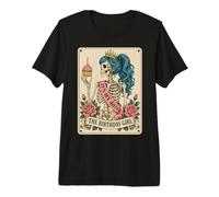 Funny 40th Birthday Skeleton Tarot Card Retro Gothic Graphic T-Shirt Haut de Gamme