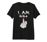 Funny 44 Plus 1 Doigt d'honneur Humour 45e Anniversaire T-Shirt Haut de Gamme