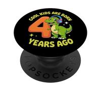Funny 4th Birthday Cool Born il y a 4 Ans PopSockets PopGrip Adhésif