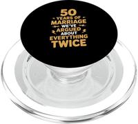 Funny 50 Years Marriage Argued Twice Wedding Anniversary PopSockets PopGrip pour MagSafe