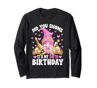 Funny 50th Birthday Mom GNOME for Women Pink Bday Princess Manche Longue