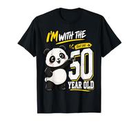 Funny 50th Birthday Panda Shirt I'm with The 50 Year Old T-Shirt