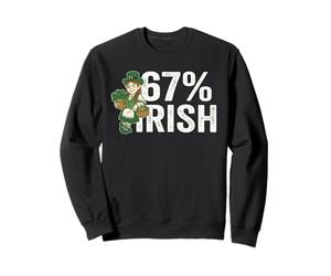 Funny 6 7 St Patricks Day 67% Irish Tshirt for Women Girls Sweatshirt