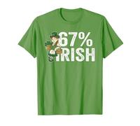 Funny 6 7 St Patricks Day 67% Irish Tshirt for Women Girls T-Shirt