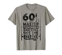 Funny 60 Year Old Fishing Apparel Vintage Gift for Dad Men T-Shirt