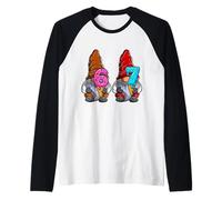 Funny 67 Gnomes Drip Numéro Six Sept Manche Raglan